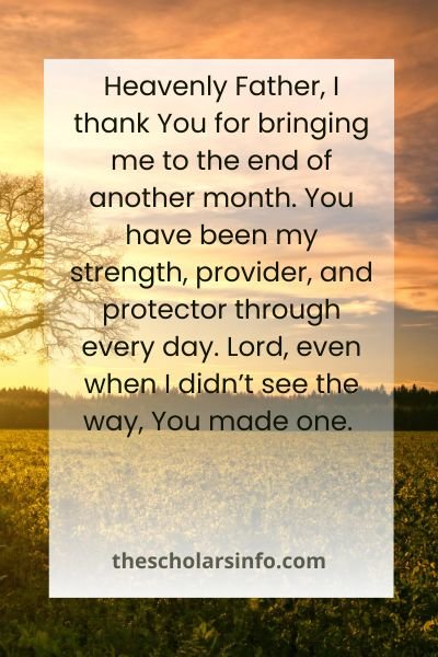 End Of The Month Prayer Points With Scriptures​