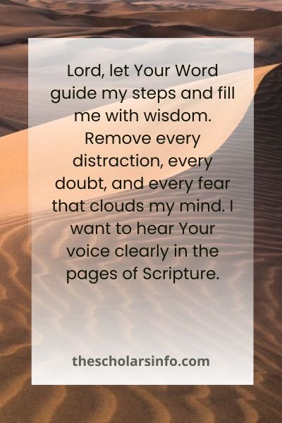 Prayer Before Reading The Bible