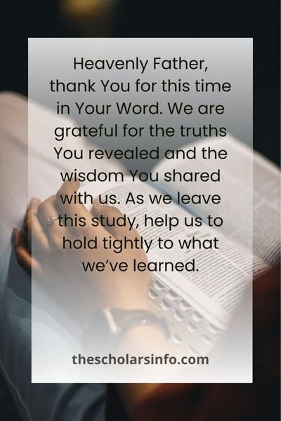 Powerful Closing Prayer For Bible Study