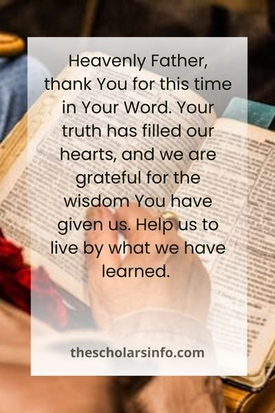Powerful Closing Prayer After Bible Study
