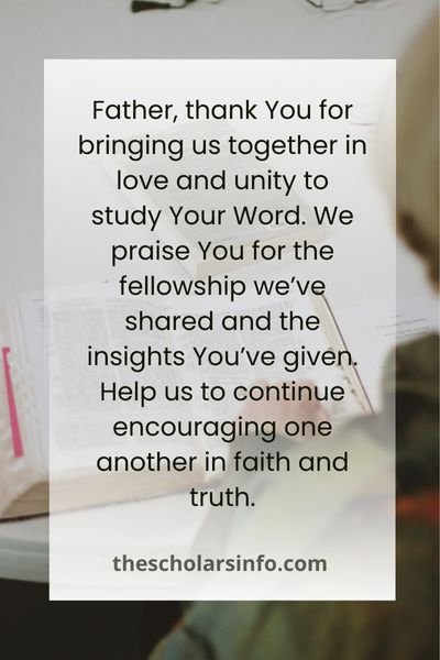 Powerful Closing Prayer For Bible Study