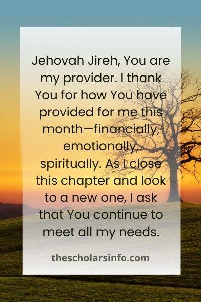 End Of The Month Prayer Points With Scriptures​