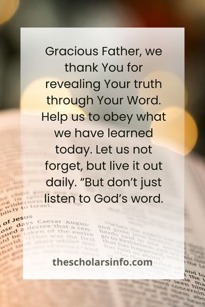 Powerful Closing Prayer For Bible Study