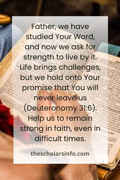 Powerful Closing Prayer After Bible Study