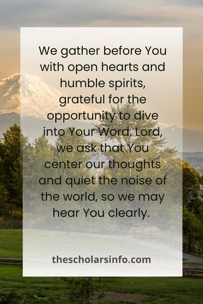 Prayers To Open Bible Study
