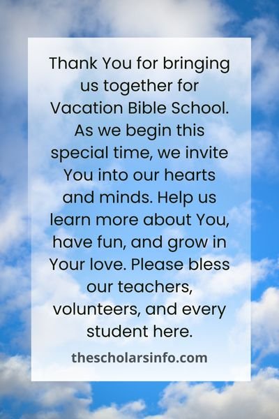 Vacation Bible School Prayers