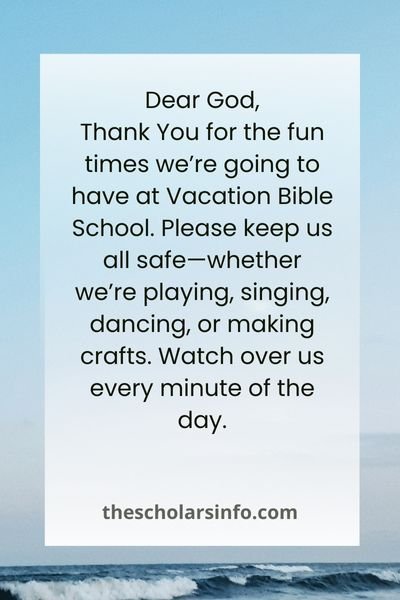Vacation Bible School Prayers