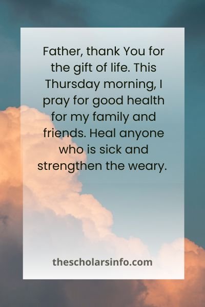 Thursday Morning Prayers