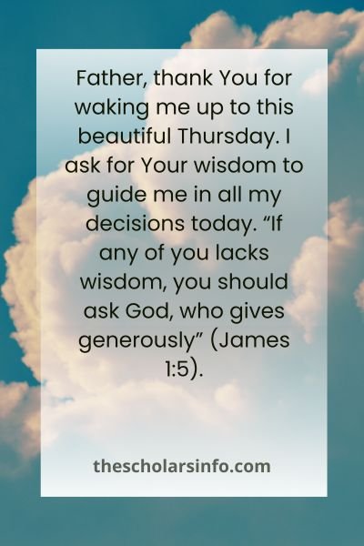 Thursday Morning Prayers