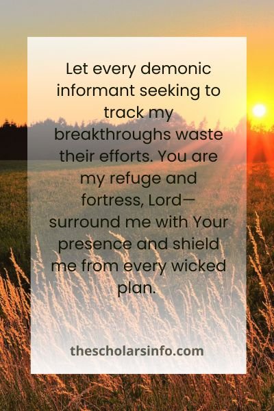 Biblical Prayers Against Monitoring Spirits With Declarations