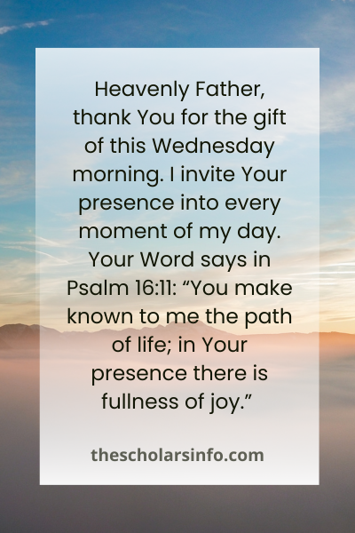 Wednesday Morning Prayers and Blessings