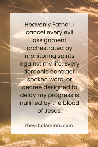 Biblical Prayers Against Monitoring Spirits With Declarations