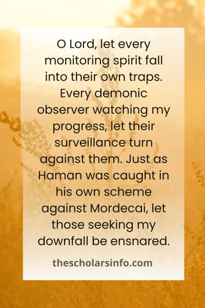 Biblical Prayers Against Monitoring Spirits With Declarations
