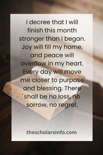 Beginning of New Month Declarations From The Bible
