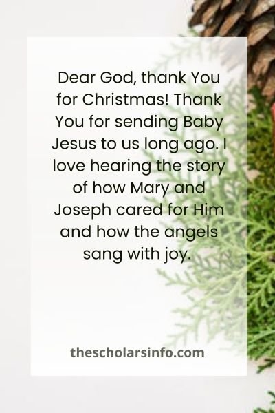 Christmas Prayers For Young Ones