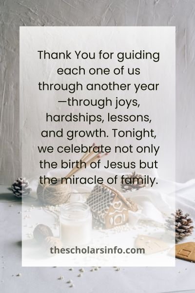 Christmas Prayer Blessing At Dinner For Family