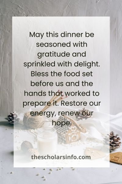 Christmas Prayer Blessing At Dinner For Family