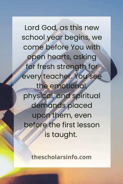 Prayers for Teachers New School Year With Bible Verses