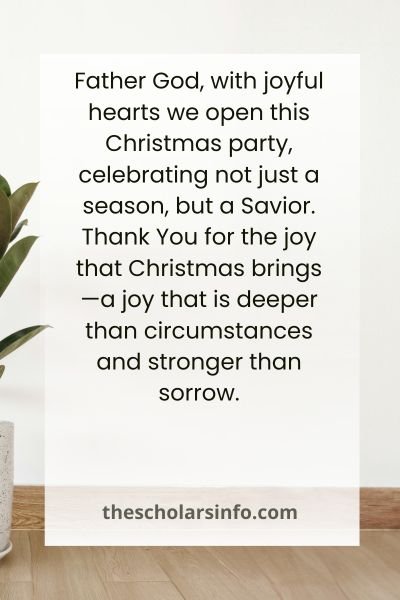 Christ-Centered Opening Prayers for Christmas Party Events