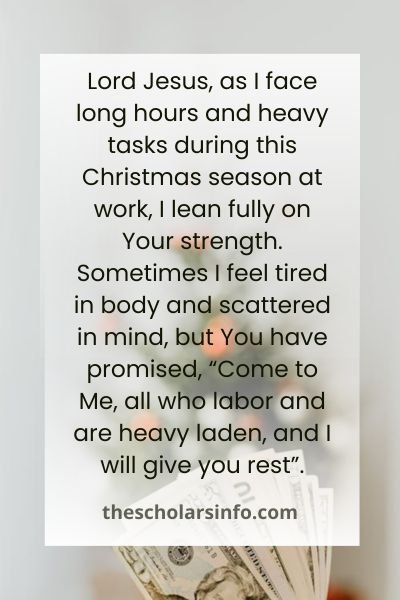 Christmas Prayers While At Workplace For Staff