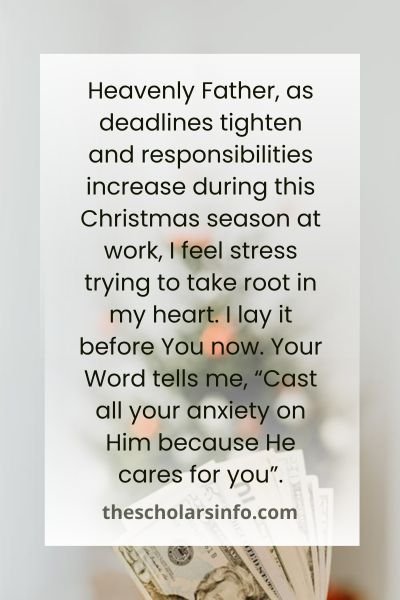 Christmas Prayers While At Workplace For Staff